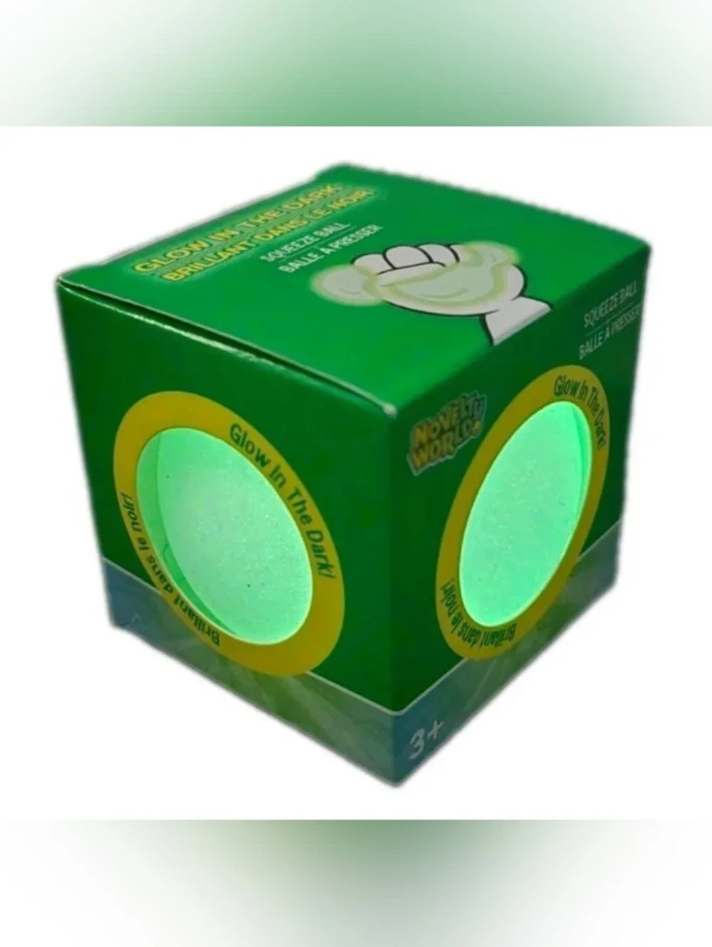 Glow-In-The-Dark Green Squeeze Ball